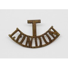 London Regiment (T / LONDON) Greatcoat Shoulder Title