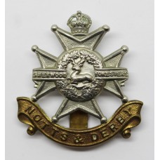 Notts & Derby Regiment (Sherwood Foresters) Cap Badge - King's Crown