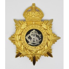 Army Service Corps (A.S.C.) Officer's Helmet Plate - King's Crown