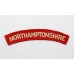 Northamptonshire Regiment (NORTHAMPTONSHIRE) Cloth Shoulder Title