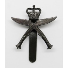 Royal Gurkhas Rifles Blackened Metal Cap Badge - Queen's Crown