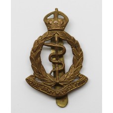 Royal Army Medical Corps (R.A.M.C.) Brass Cap Badge - King's Crown