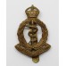 Royal Army Medical Corps (R.A.M.C.) Brass Cap Badge - King's Crown