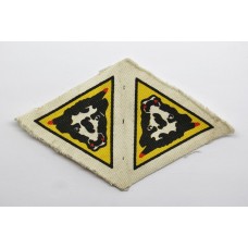 Pair of Uncut WW2 79th Armoured Division Printed Formation Signs