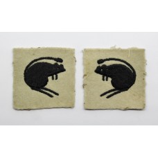 Pair of 4th Armoured Brigade Cloth Formation Signs (2nd Pattern)