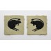 Pair of 4th Armoured Brigade Cloth Formation Signs (2nd Pattern)