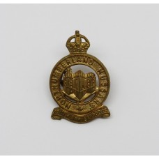 Northumberland Hussars Collar Badge - King's Crown