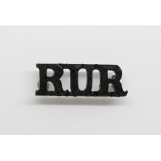 Royal Ulster Rifles (R.U.R.) Shoulder Title