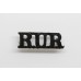 Royal Ulster Rifles (R.U.R.) Shoulder Title