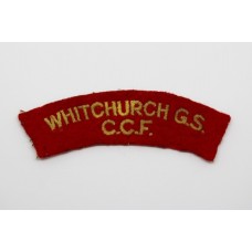 Whitchurch Grammar School C.C.F. (WHITCHURCH G.S. / C.C.F.) Cloth Shoulder Title