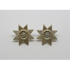 Pair of East Yorkshire Regiment Anodised (Staybrite) Collar Badges - 1st Pattern
