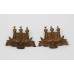 Pair of King's Own Scottish Borderers (K.O.S.B.) Officer's Service Dress Collar Badges