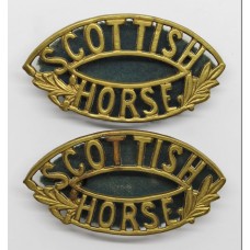 Pair of Scottish Horse Yeomanry (SCOTTISH/HORSE) Shoulder Titles