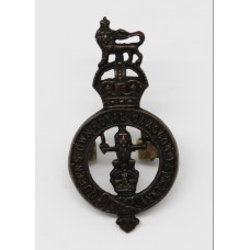 Queen's Own Royal Glasgow Yeomanry Officer's Service Dress Cap Badge - King's Crown