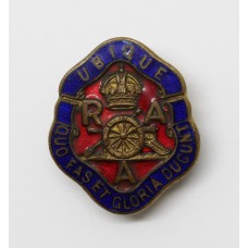 Royal Artillery Association Enamelled Lapel Badge - King's Crown