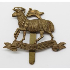 The Queen's (Royal West Surrey) Regiment WW1 All Brass Economy Cap Badge