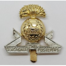Rare Lancashire Fusiliers Anodised (Staybrite) Cap Badge