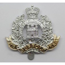 Suffolk Regiment Anodised (Staybrite) Cap Badge - Queen's Crown