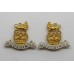 Pair of 15th/19th Hussars Officer's Collar Badges - Queen's Crown