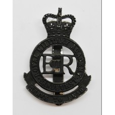 Royal Military Academy Sandhurst Blackened Anodised (Staybrite) Cap Badge