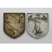 Pair of German WW2 Solar Helmet Badges