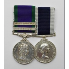 Campaign Service Medal (Clasps - Radfan, Malay Peninsula) & Royal Navy Long Service & Good Conduct Medal - T. Reilly, Shpt. Art.1, Royal Navy