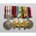 Naval General Service Medal (Clasps - Palestine 1936-1939, Palestine 1945-48) and WW2 Group of Five - W.C. Harris, Ord. Smn. Royal Navy