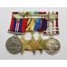 Naval General Service Medal (Clasps - Palestine 1936-1939, Palestine 1945-48) and WW2 Group of Five - W.C. Harris, Ord. Smn. Royal Navy