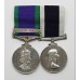 Campaign Service Medal (Clasp - Northern Ireland) and Royal Naval Long Service & Good Conduct Medal - L.E.M. K.P. Davies, Royal Navy