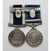 Campaign Service Medal (Clasp - Northern Ireland) and Royal Naval Long Service & Good Conduct Medal - L.E.M. K.P. Davies, Royal Navy