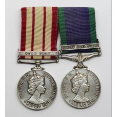 Naval General Service Medal (Clasp - Near East) & Campaign Service Medal (Clasp - Malay Peninsula) - R.E.M. A.F. Shiner, Royal Navy