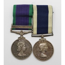 Campaign Service Medal (Clasp - Malay Peninsula) and Royal Naval Long Service & Good Conduct Medal - V. Willingham, R.E.A.(A).1., Royal Navy