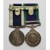 Campaign Service Medal (Clasp - Malay Peninsula) and Royal Naval Long Service & Good Conduct Medal - V. Willingham, R.E.A.(A).1., Royal Navy