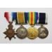 WW1 1914-15 Star, British War Medal, Victory Medal & Royal Naval LS&GC Medal Group of Four - W. Higgs, S.P.O., Royal Navy