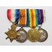 WW1 1914-15 Star, British War Medals, Victory Medal and Royal Fleet Reserve LS&GC Medal Group of Four - H. Watts, A.B., Royal Navy / Royal Fleet Reserve, H.M.S. Minotaur
