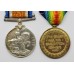 WW1 British War & Victory Medal Pair - Pte. T.R. Rowlinson, 13th Bn. Manchester Regiment