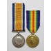 WW1 British War & Victory Medal Pair - Pte. C. Alvey, Northumberland Fusiliers
