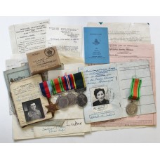 WW2 and Territorial Efficiency Medal (Militia) Medal Group - L.T. A. Colbert, Royal Artillery & Royal Pioneer Corps plus WW2 Defence Medal - Mrs D.B. Colbert, Ambulance Section Leader (Husband & Wife)