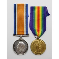 WW1 British War & Victory Medal Pair - Pte. C. Fairbank, South Staffordshire Regiment