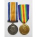WW1 British War & Victory Medal Pair - Pte. E.G. Ormston, Lincolnshire Regiment