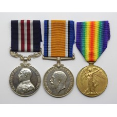 WW1 Military Medal, British War Medal & Victory Medal - Pte. E.C. Callard, Royal Army Medical Corps