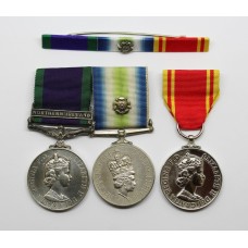 Campaign Service Medal (Clasp - Northern Ireland), South Atlantic Medal (with Rosette) and Fire Brigade LS&GC Medal Group - L.Cpl. S.W. Pashley, Royal Signals