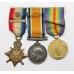 WW1 1914 Mons Star & Bar Medal Trio - Pte. W. Moore, 2nd Bn. Welsh Regiment