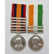 Queen's South Africa Medal (Clasps - Belmont, Modder River, Driefontein, Johannesburg, Belfast) & King's South Africa Medal (Clasps - South Africa 1901, South Africa 1902) - Corpl. C. Sharp, Grenadier Guards