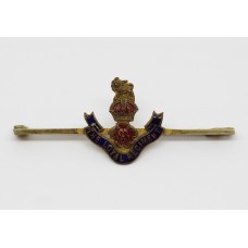 Loyal Regiment Enamelled Sweetheart Brooch - King's Crown