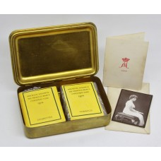 WW1 1914 Princess Mary Christmas Gift Tin with Contents - Cigarettes, Tobacco, Christmas Card & Photo