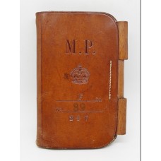 Metropolitan Police 'F' Division (Paddington) Leather Notebook Cover - King's Crown