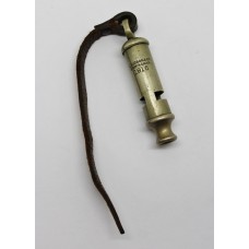 WW1 1916 Dated British Army Officer's Trench Whistle with Strap - J. Hudson & Co.