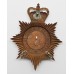 Eastbourne Borough Police Night Helmet Plate - Queen's Crown