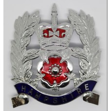 Hampshire Constabulary Sergeants Helmet Plate - Queens Crown